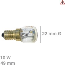 Lampe E14 10W Miele 4263810 22mmØ 49mm 230V für Trockner