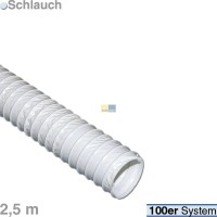 Abluftschlauch 100er rund 2,5m PVC weiß für Ablufttrockner