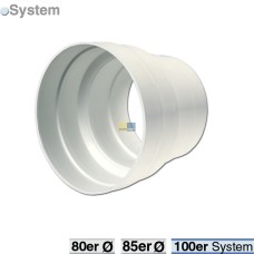 Adapter 80/100erØ für Abluftschlauch Rohr Belüftungstechnik Trockner
