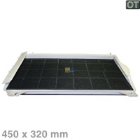 Kohlefilter Balay 00460736 450x320mm kpl mit weißem Rahmen für Dunstabzugshaube