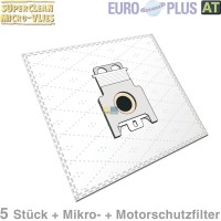 Filterbeutel Europlus M308 wie Miele 9917710 Typ F/J/M für Bodenstaubsauger 5Stk + Filtermatten
