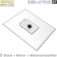 Filterbeutel Europlus S4020 Vlies wie BOSCH TypeK 5Stk + Filter
