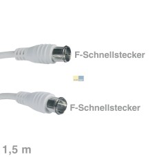 Kabel F-Anschlusskabel F-Stecker/F-Stecker 1,5m