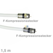 Kabel F-Anschlusskabel mit F-Kompressionsstecker 1,5m
