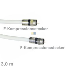 Kabel F-Anschlusskabel mit F-Kompressionsstecker 3m