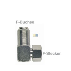 F-Winkelstück Stecker/Buchse