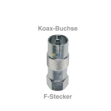 Adapter F-Stecker/Koax-Buchse