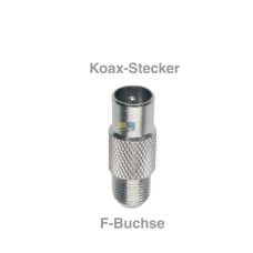 Adapter F-Buchse/Koax-Stecker