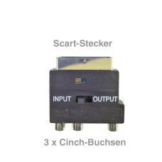 Adapter Scart-Stecker / 3xCinch-Buchse