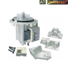 Ablaufpumpenmotor universal HANNING DPS25-301 mit Schraubenbefestigung mit Bügeln für Waschmaschine