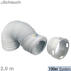 Abluftschlauchset 100erR 2m PVC Whirlpool 481231018413 AMH577 für Trockner