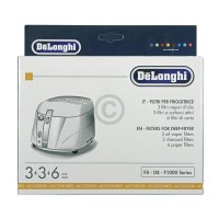 Filterset DeLonghi 5525101500 Fettfilter Kohlefilter Frittierölfilter für Fritteuse