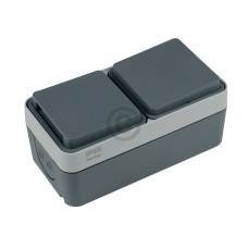 Steckdosen-Schalter-Kombination Aufputz Berker 47803515 SCHUKO-Steckdose + Wechselschalter grau IP55