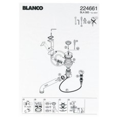Ablaufgarnitur 3,5 BLANCO 224661 für Favos Spülbecken Küchenspüle
