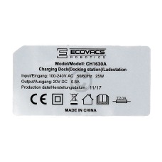 Etikett für Ladestation EU-Version Ecovacs 10002051 für Staubsauger-Roboter