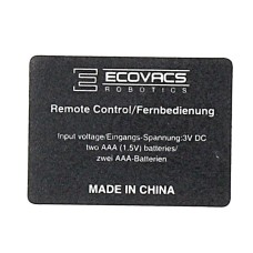 Etikett EU-Version für Fernbedienung Ecovacs 10001646 für Staubsauger-Roboter
