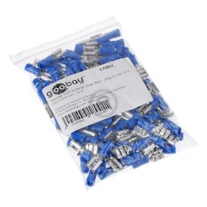 Flachsteckhülsen blau 6,3mm für 1,5 - 2,5 mm² Aderquerschnitt 100Stk