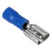 Flachsteckhülsen blau 6,3mm für 1,5 - 2,5 mm² Aderquerschnitt 100Stk