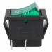Wippschalter 2-polig 30x22mm Einbaumaß grün leuchtend für Absorberkühlschrank Kleingerät