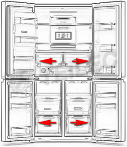 Typenummers Side-by-Side Kühlschränk